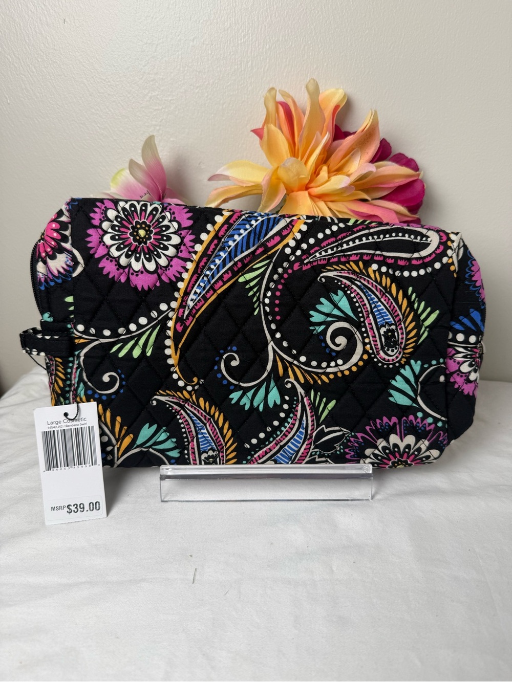 NWT Vera Bradley Bandana Swirl Large Cosmetic Retired Pattern